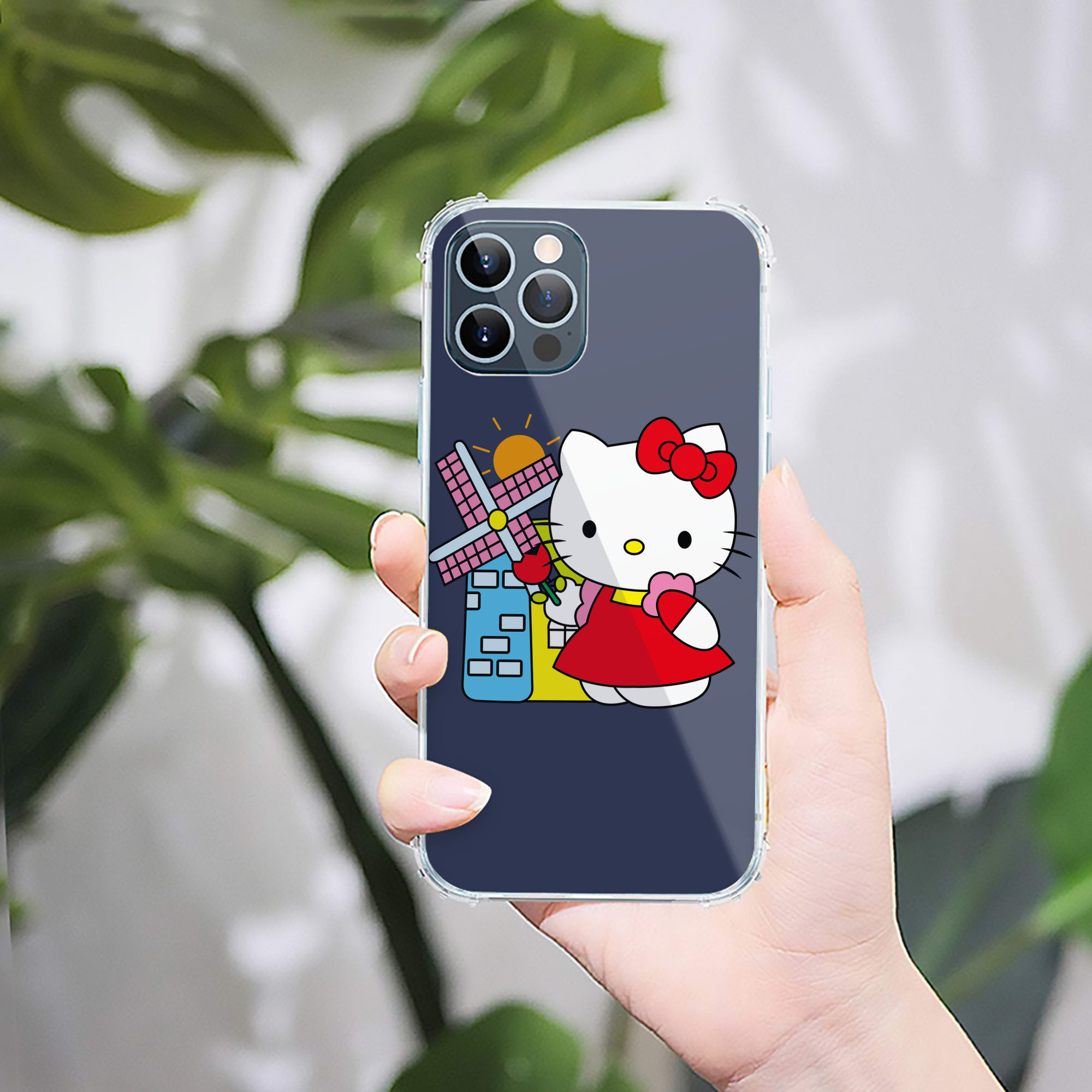 （画像用） Hello Kitty ハローキティ 【iPhone 12シリーズ対応】透明スマホケース（クリアソフトケース）
